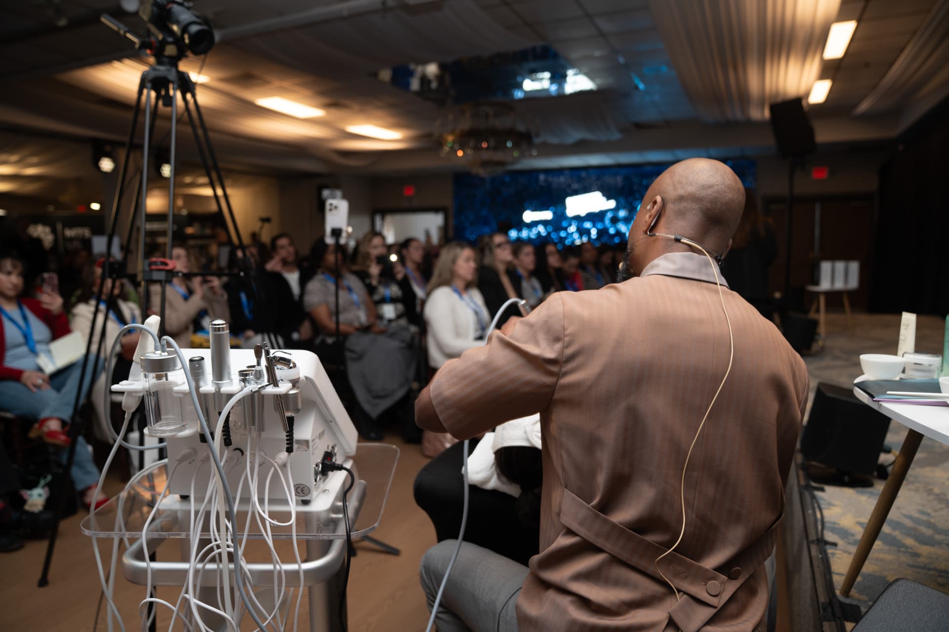 A live Zemits technology demonstration in front of a provider audience